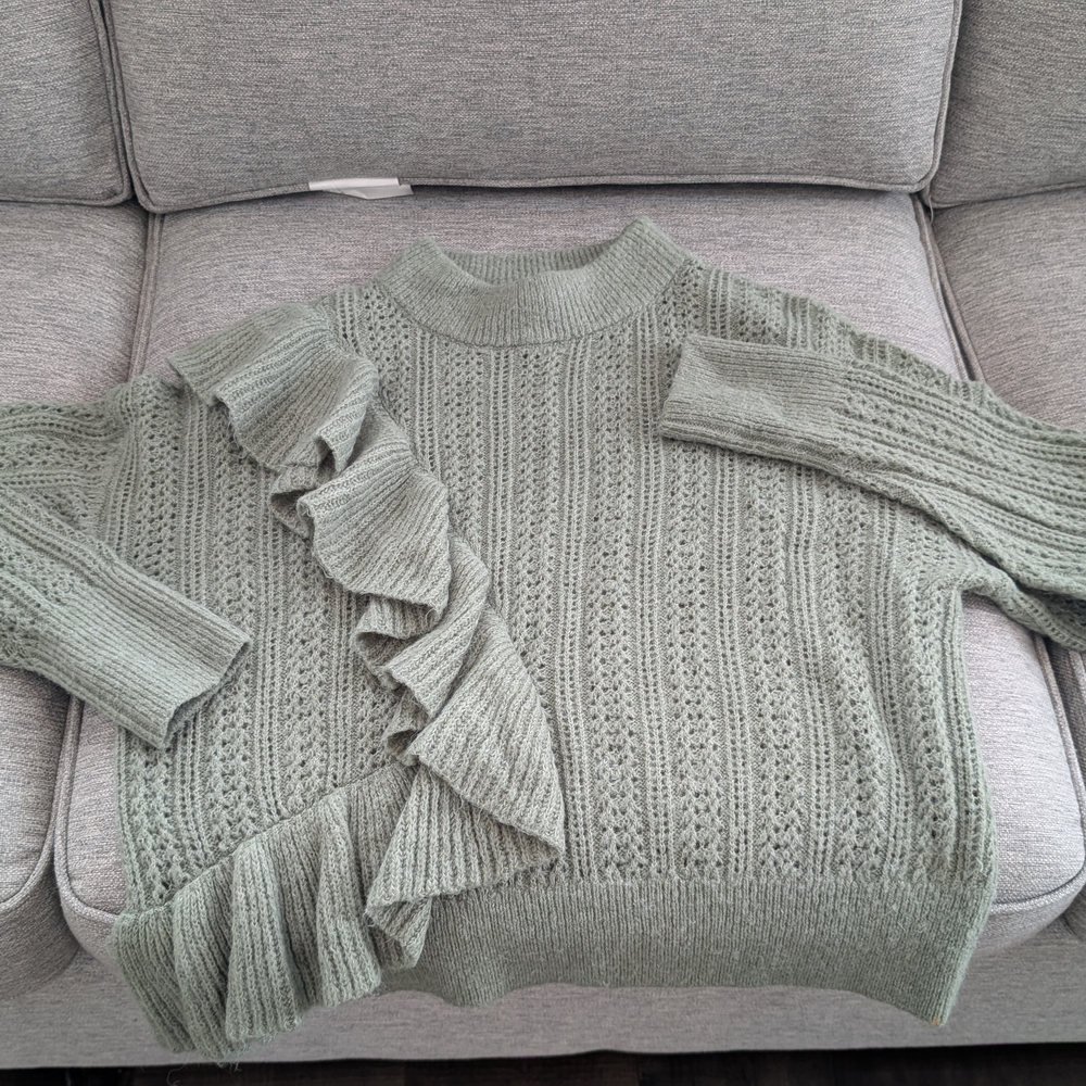 RW&CO. Sage Ruffle Knit Sweater